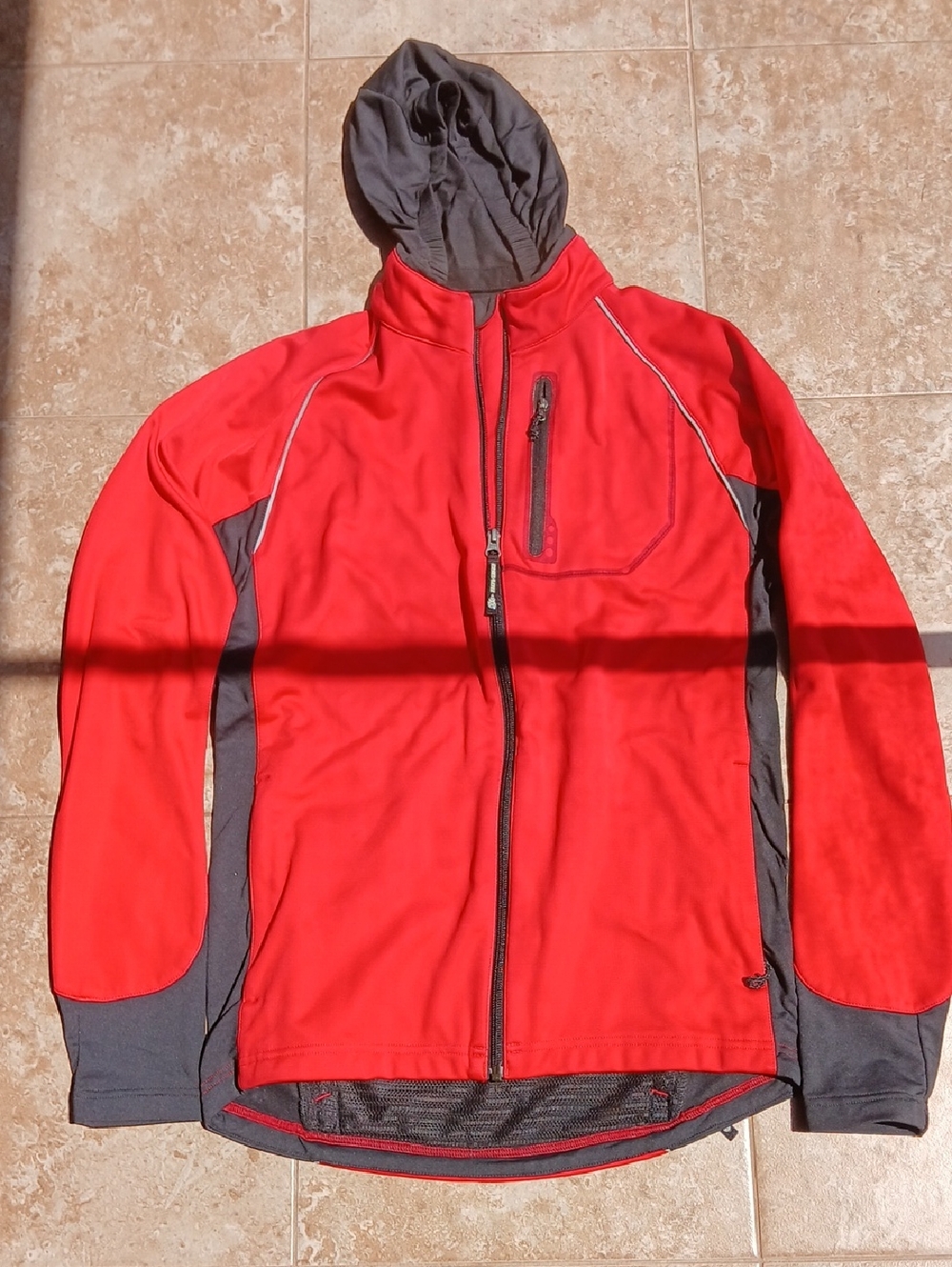 Novara Red and Black Cycling Hooded Performance Softshell Jacket